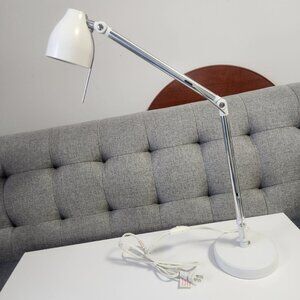 Ikea Trole Work Desk Lamp (Discontinued Model) - White and Silver